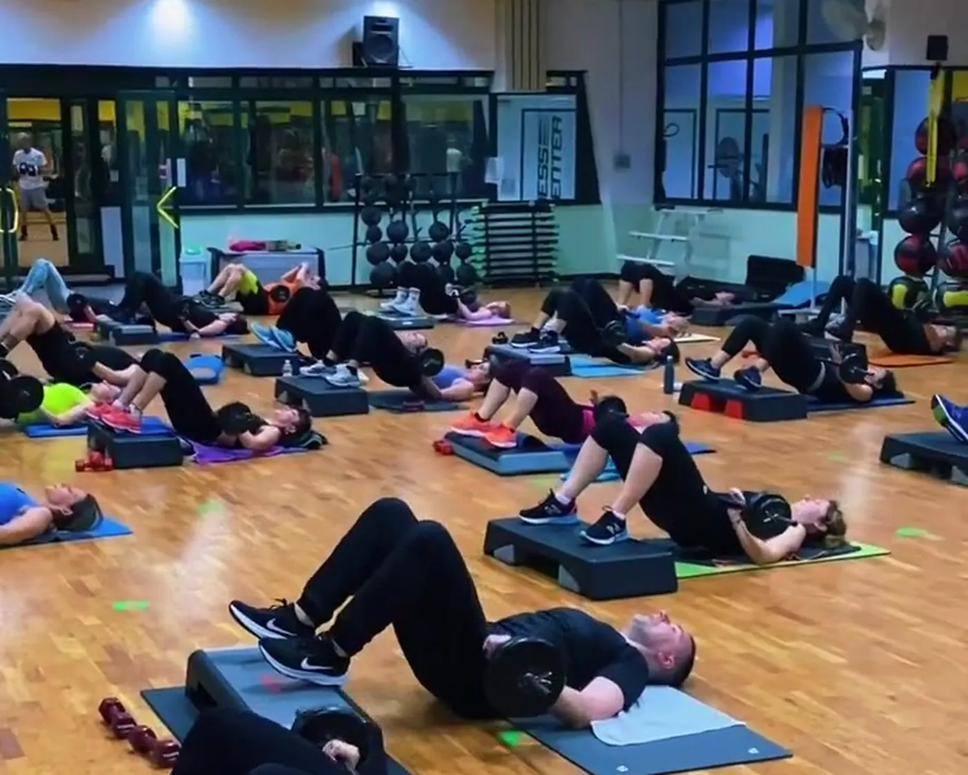 Corso fitness di gruppo alla palestra Fitness Center Garbatella
